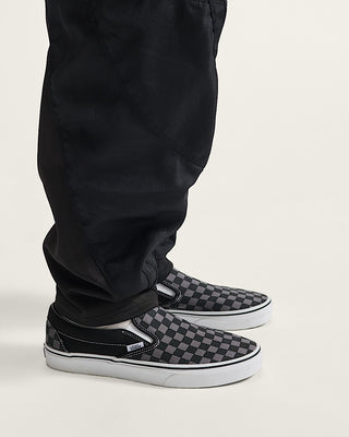 Vans Classic Slip-On Checkerboard Shoes - Black/Pewter Checkerboard