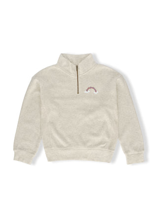 Kid's Cloud Bridge Quarter Zip Sweatshirt - Oatmeal