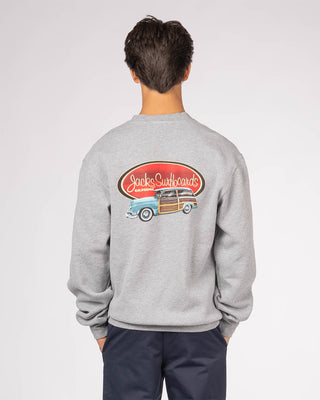 Country Squire Classic Crewneck Pullover Sweatshirt - Heather Gray