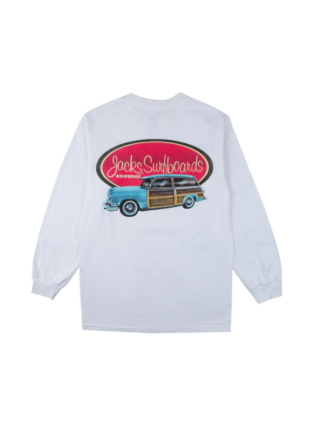 Jack's Surfboards Men's Country Squire Long Sleeve Tee - White