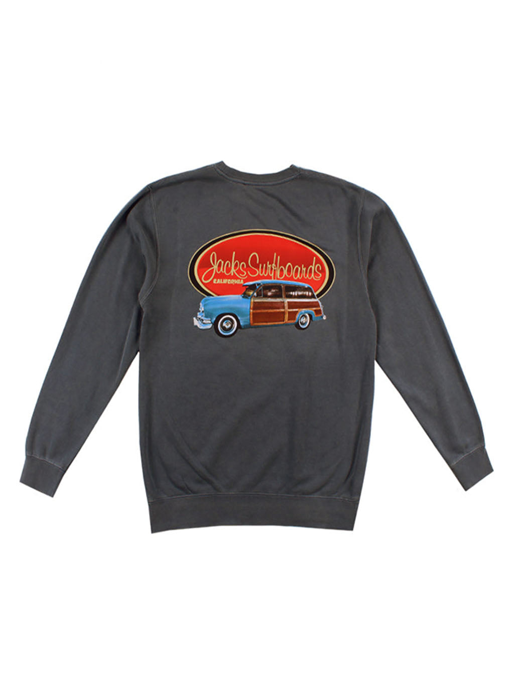 Country Squire Pigment Wash Crewneck Pullover - Black