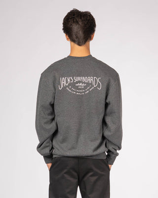 Crescent Classic Crewneck Pullover Sweatshirt - Charcoal Gray
