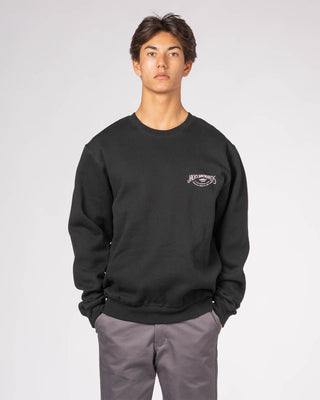 Crescent Classic Crewneck Pullover Sweatshirt - Black