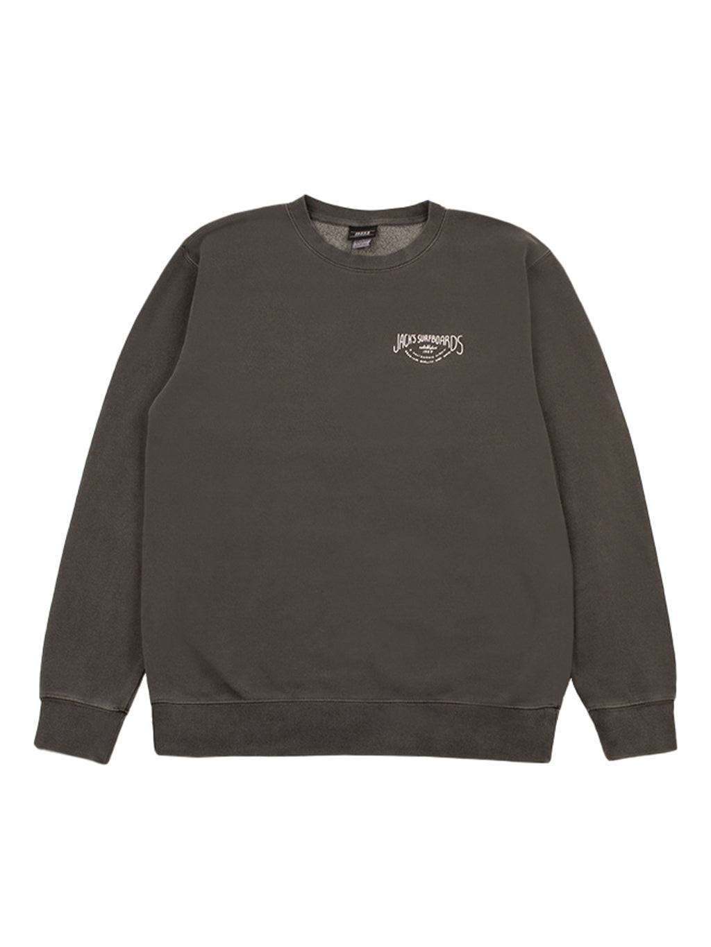 Crescent Pigment Crewneck Sweatshirt  -Black