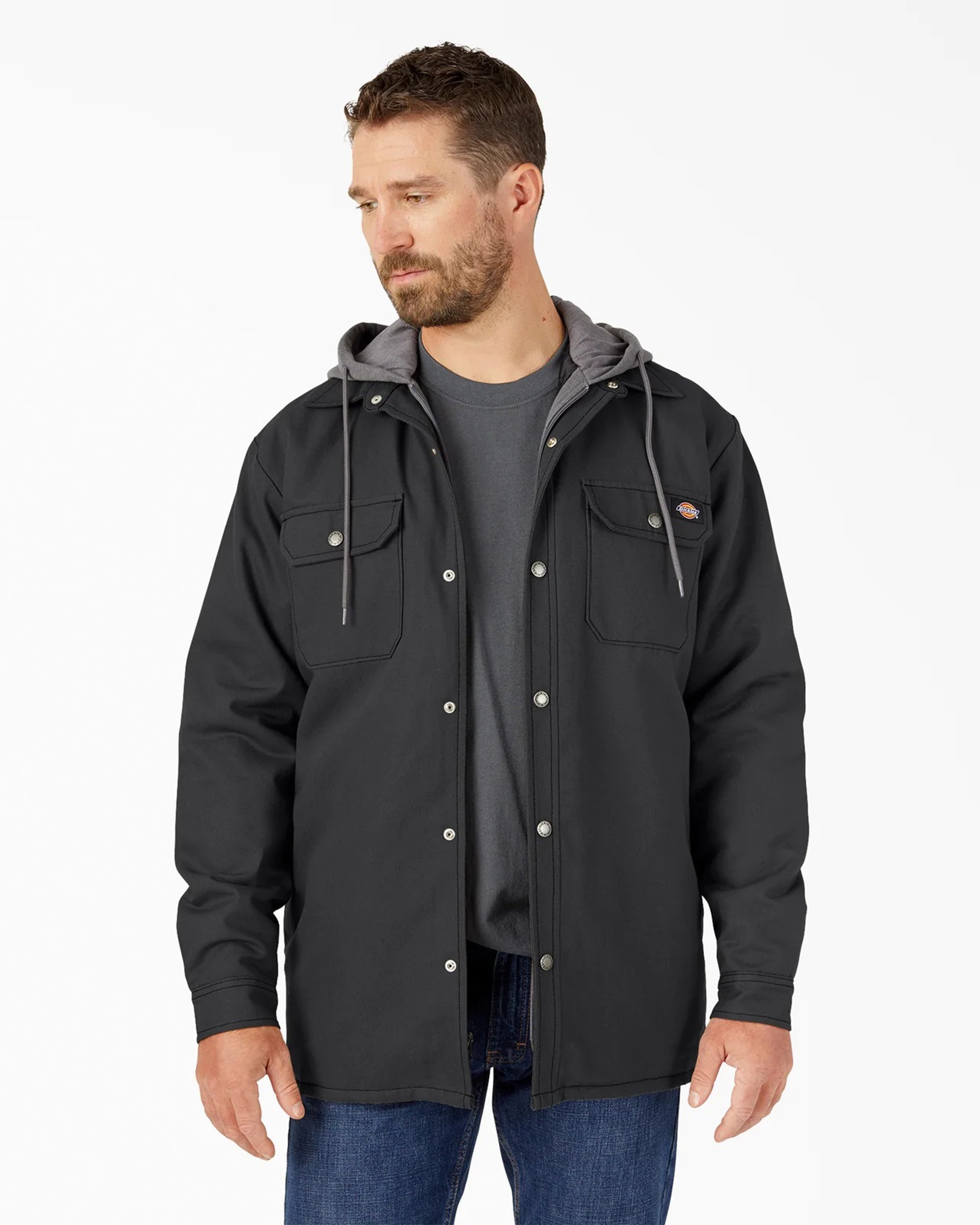 MARTHEFRANCOISGIRBAUD ジップ中綿ジャケット ダークウェア Water Repellent Duck Hooded Shirt Jacket - Black – Jack's Surfboards