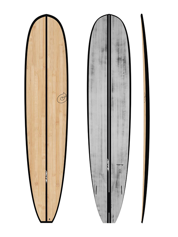 ACT Don NR Surfboard- Black Rails / Clear Bamboo