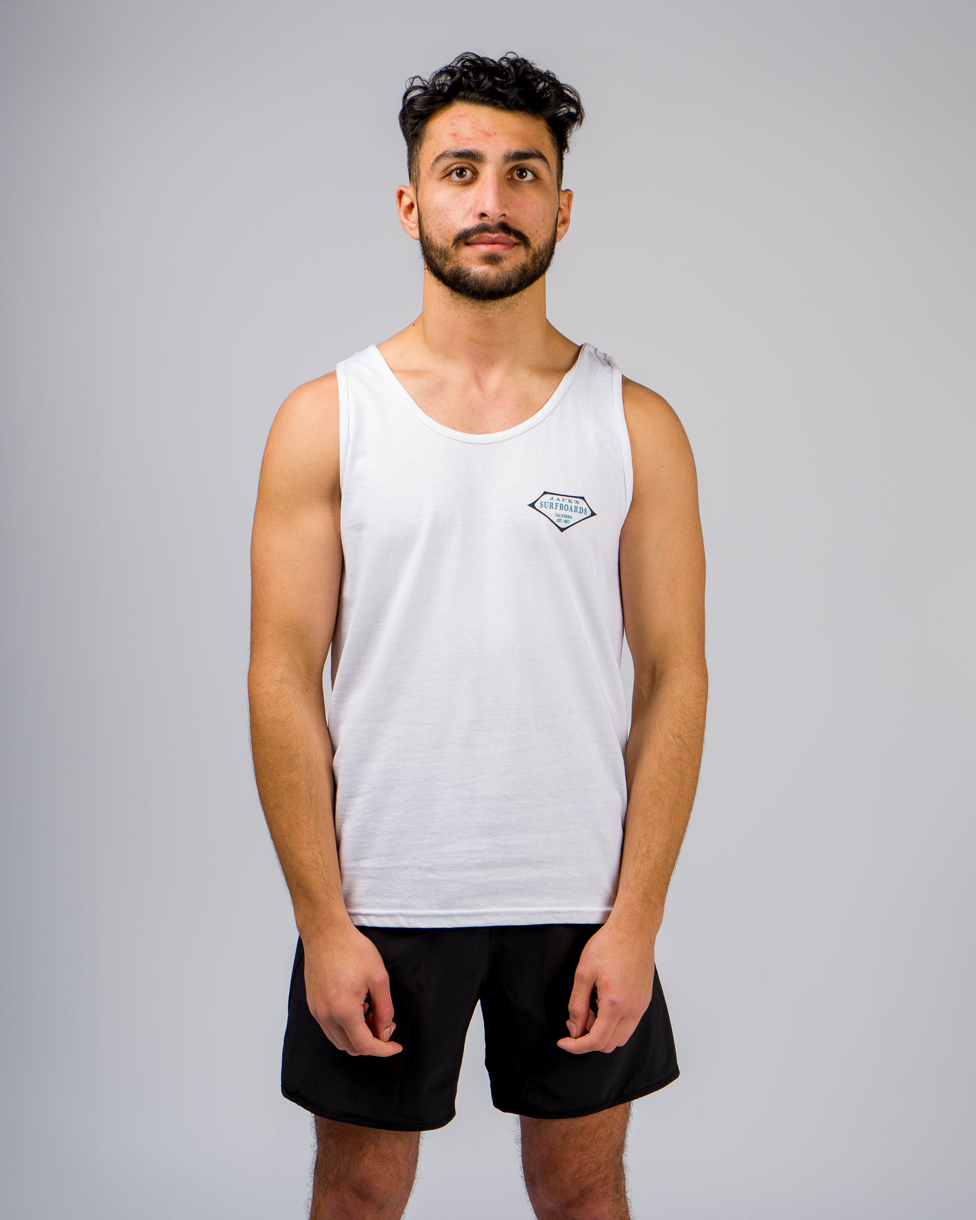 Retro Lam Tank Top - White