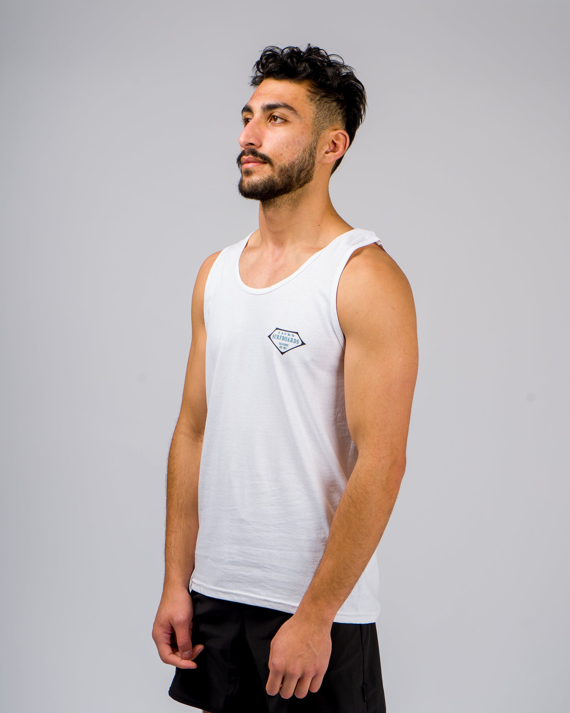 Retro Lam Tank Top - White