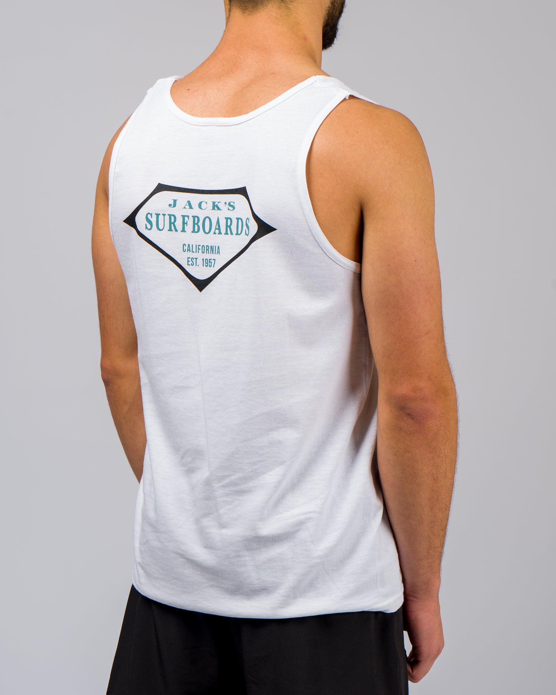 Retro Lam Tank Top - White