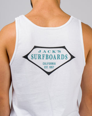 Retro Lam Tank Top - White