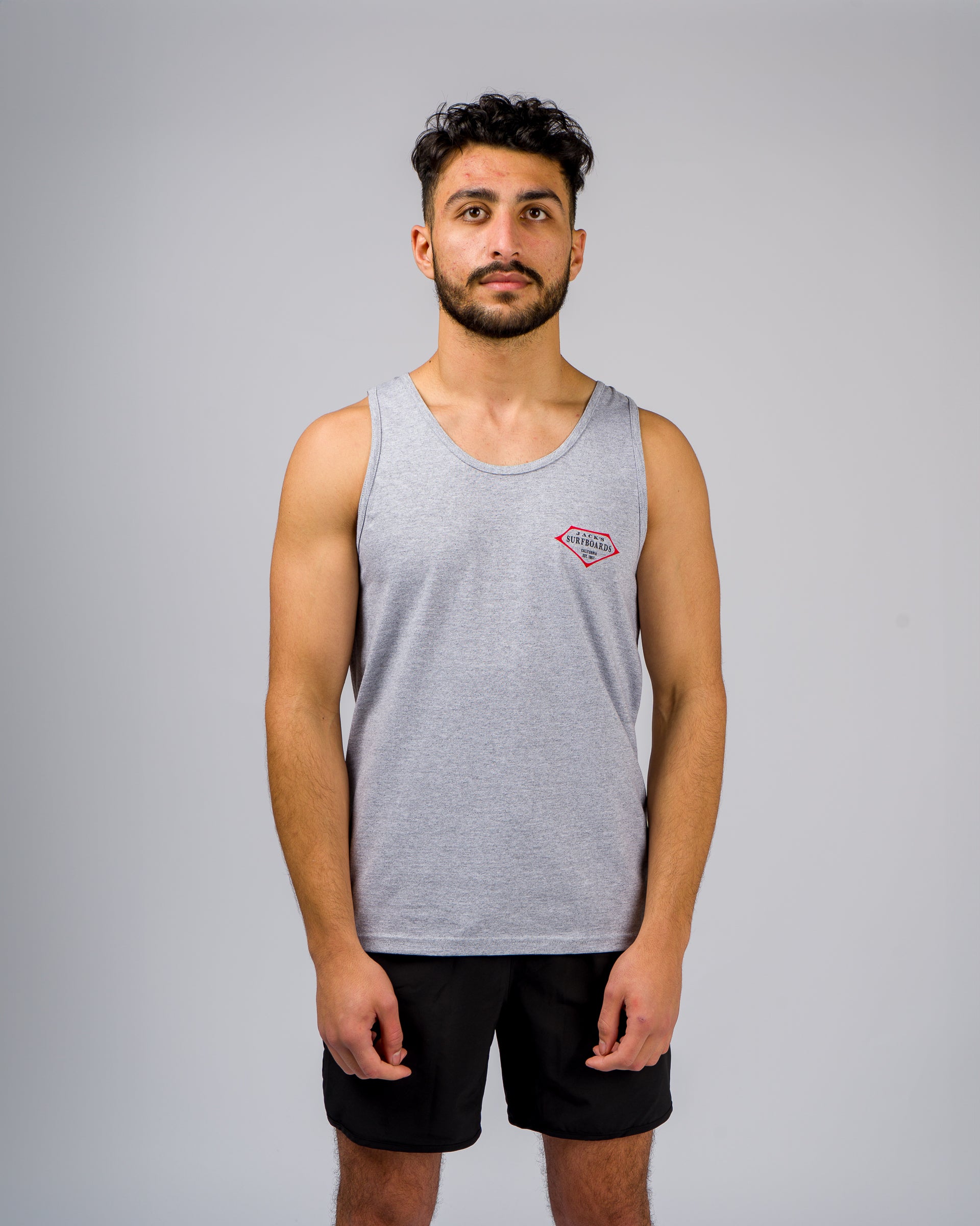 Retro Lam Tank Top - Heather Grey