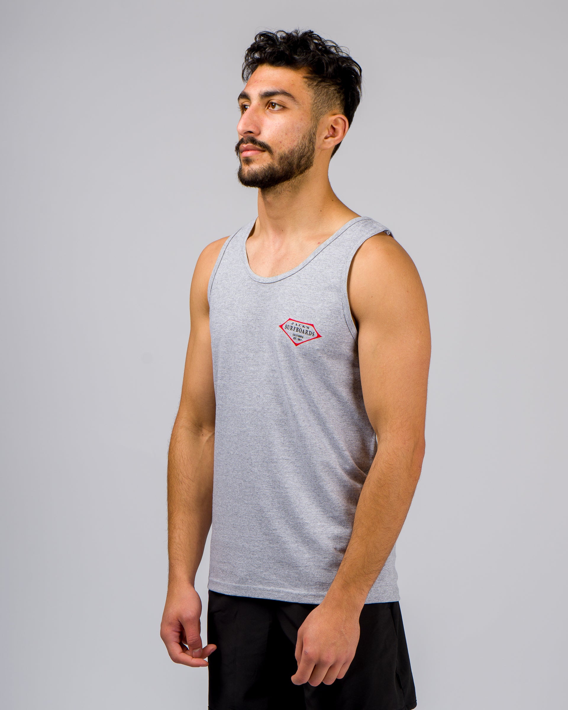 Retro Lam Tank Top - Heather Grey