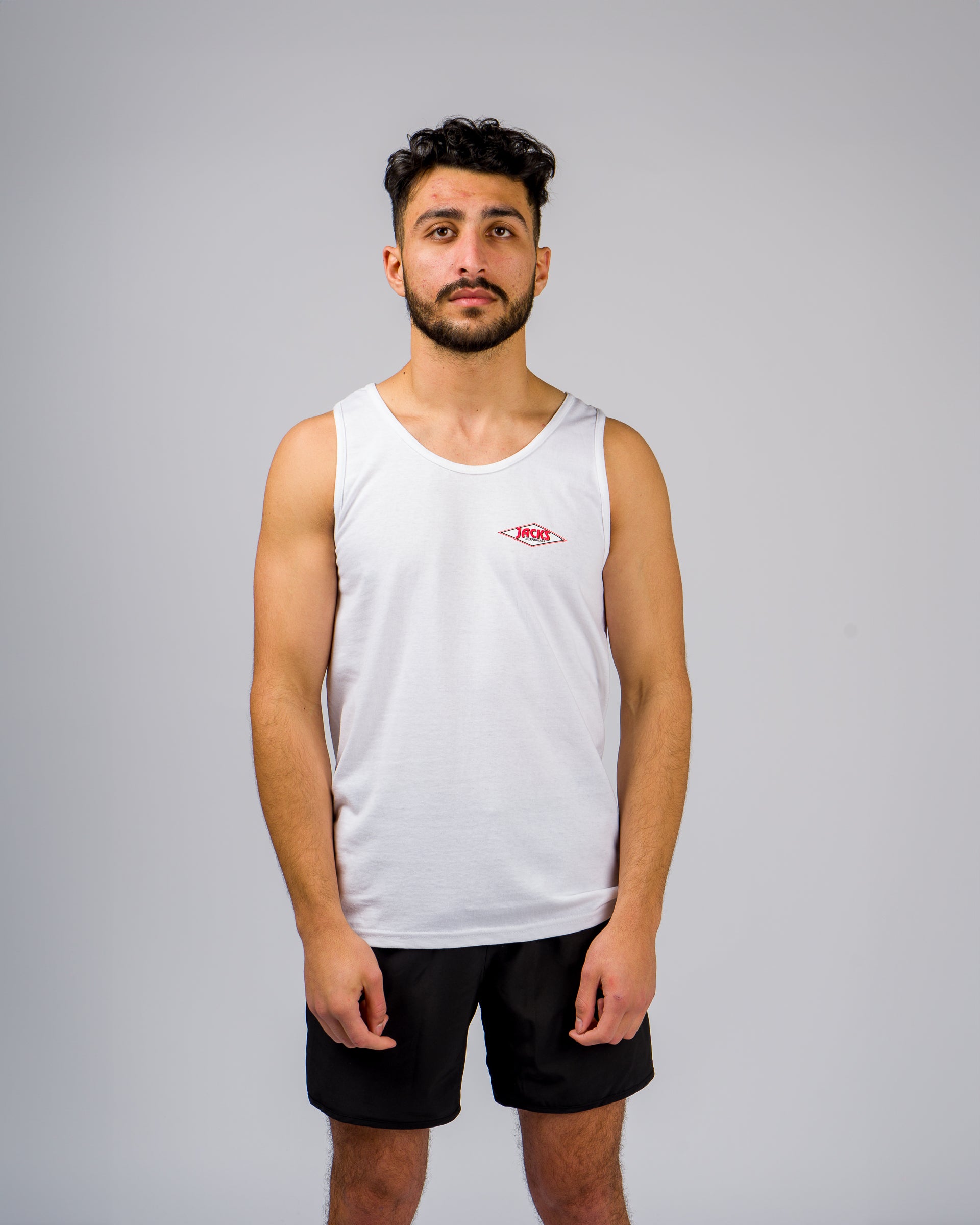 Jack's Surfboards Men's California Diamond Transport Tank Top - White