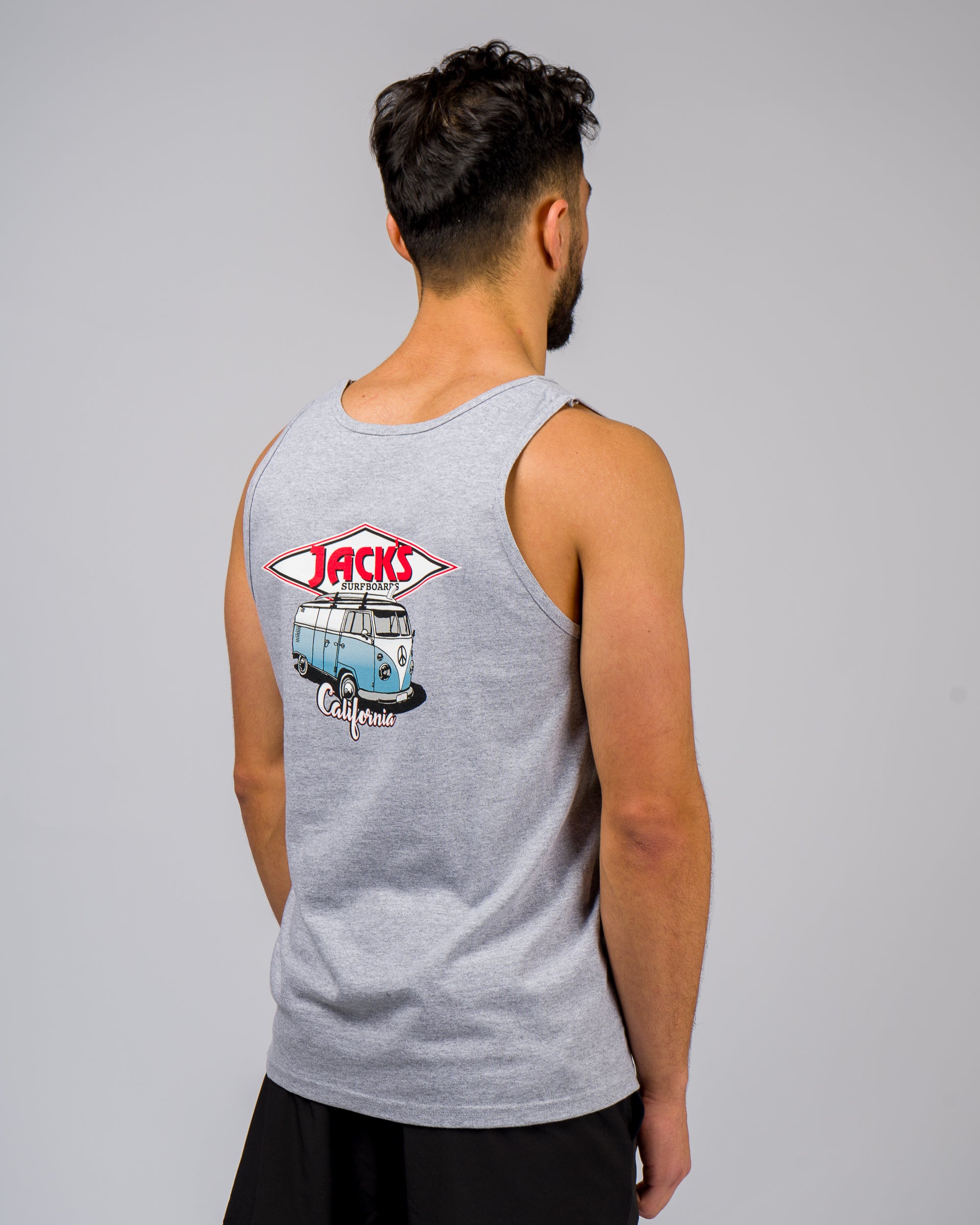 Jack's Surfboards Men's California Diamond Transport Tank Top - Heather Grey