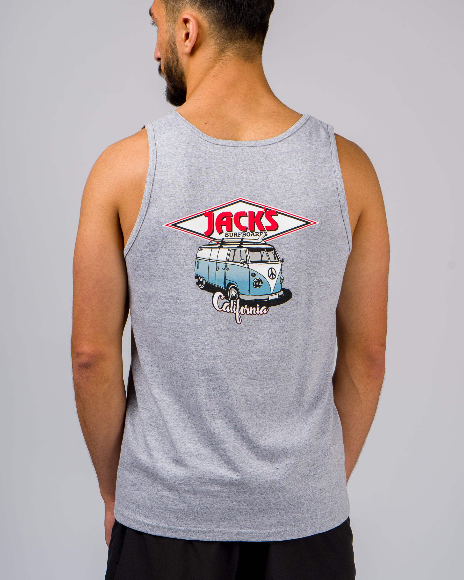 Jack's Surfboards Men's California Diamond Transport Tank Top - Heather Grey