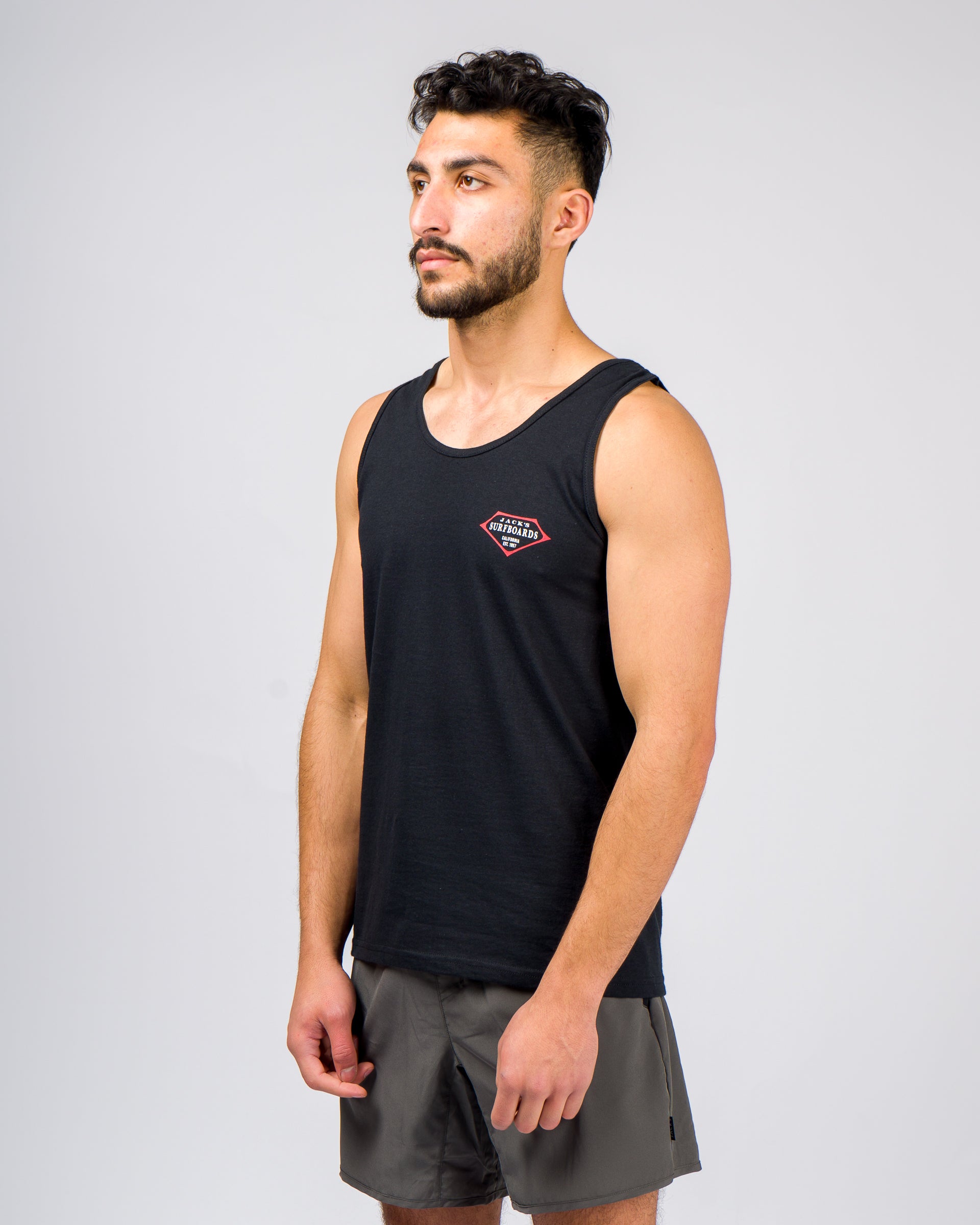 Retro Lam Tank Top - Black