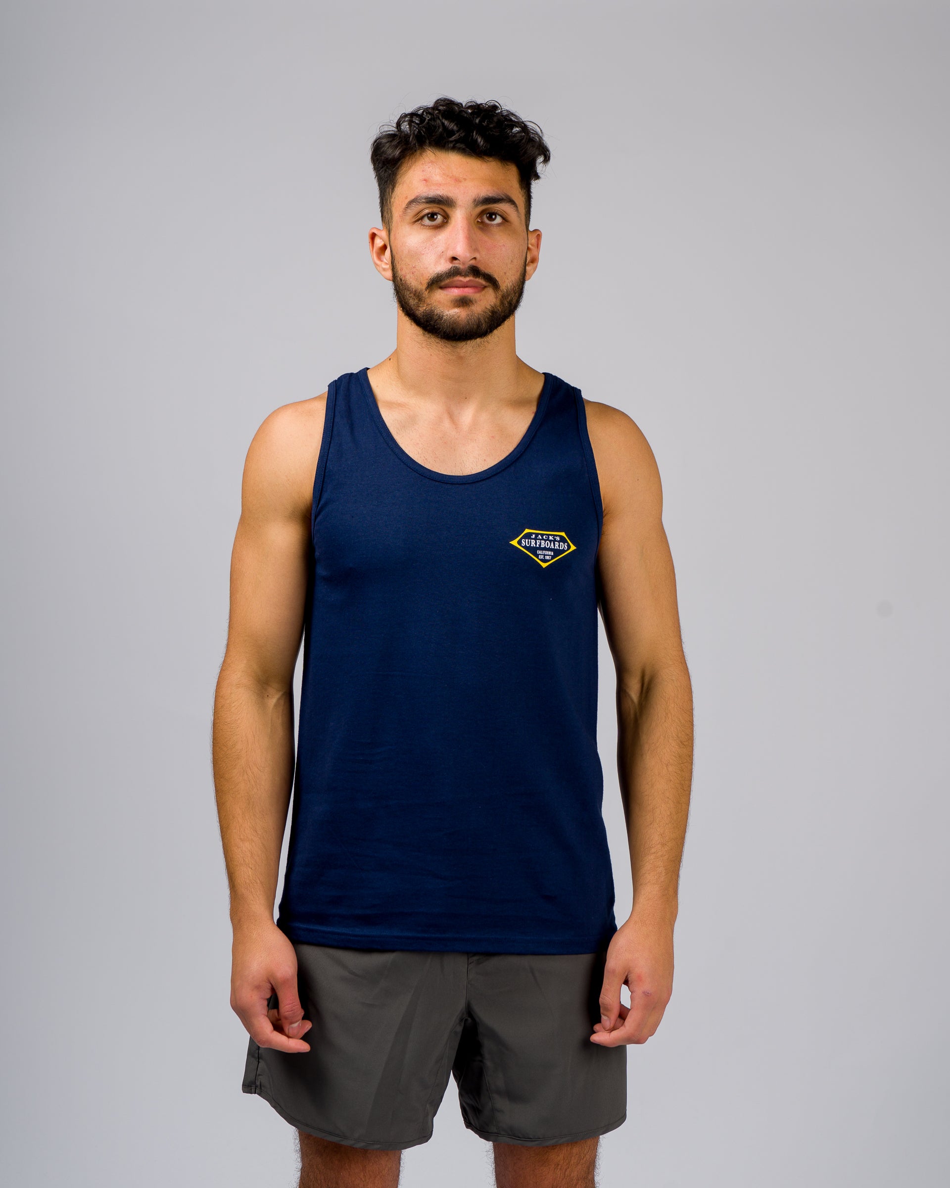 Retro Lam Tank Top - Navy