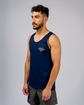 Retro Lam Tank Top - Navy