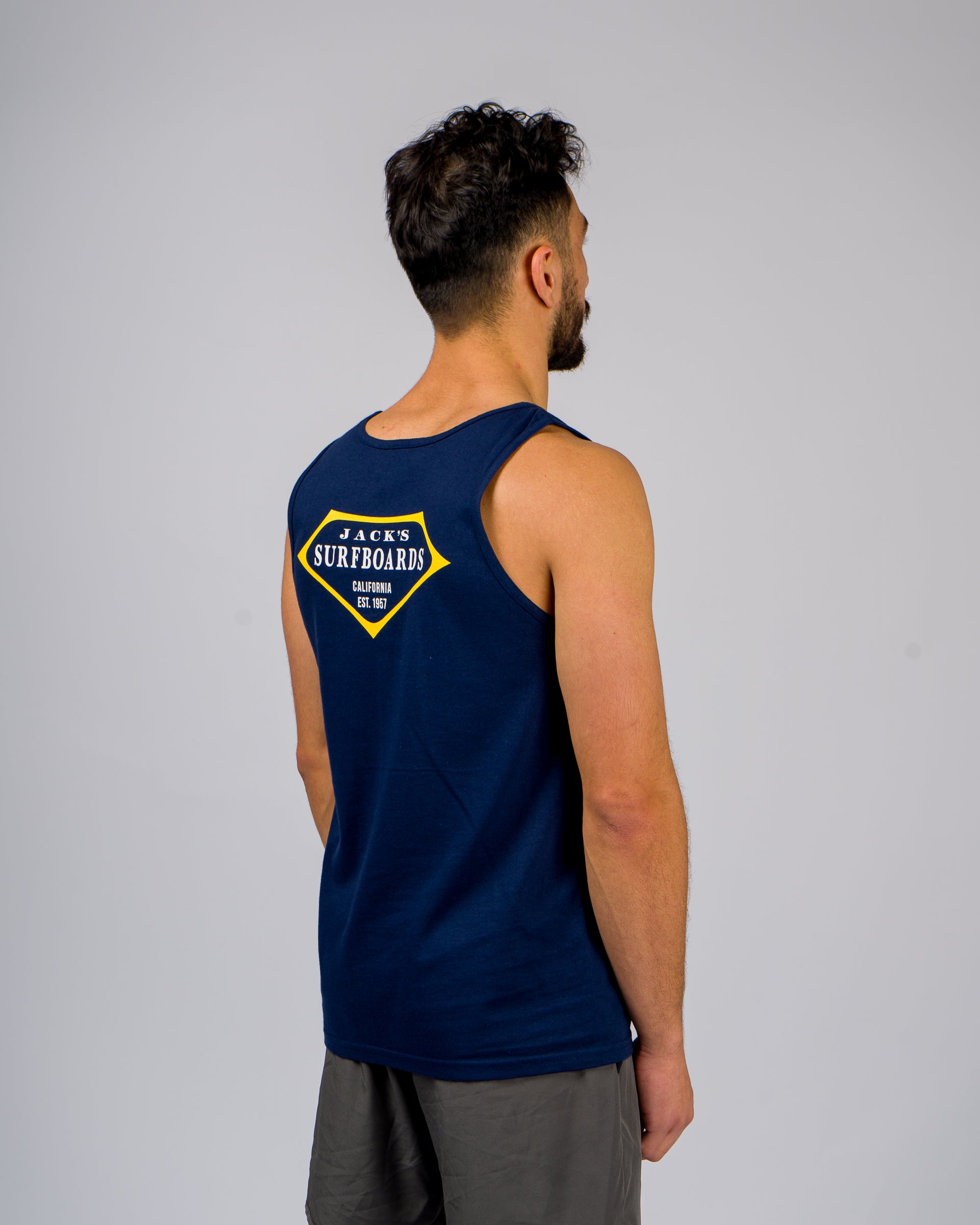 Retro Lam Tank Top - Navy