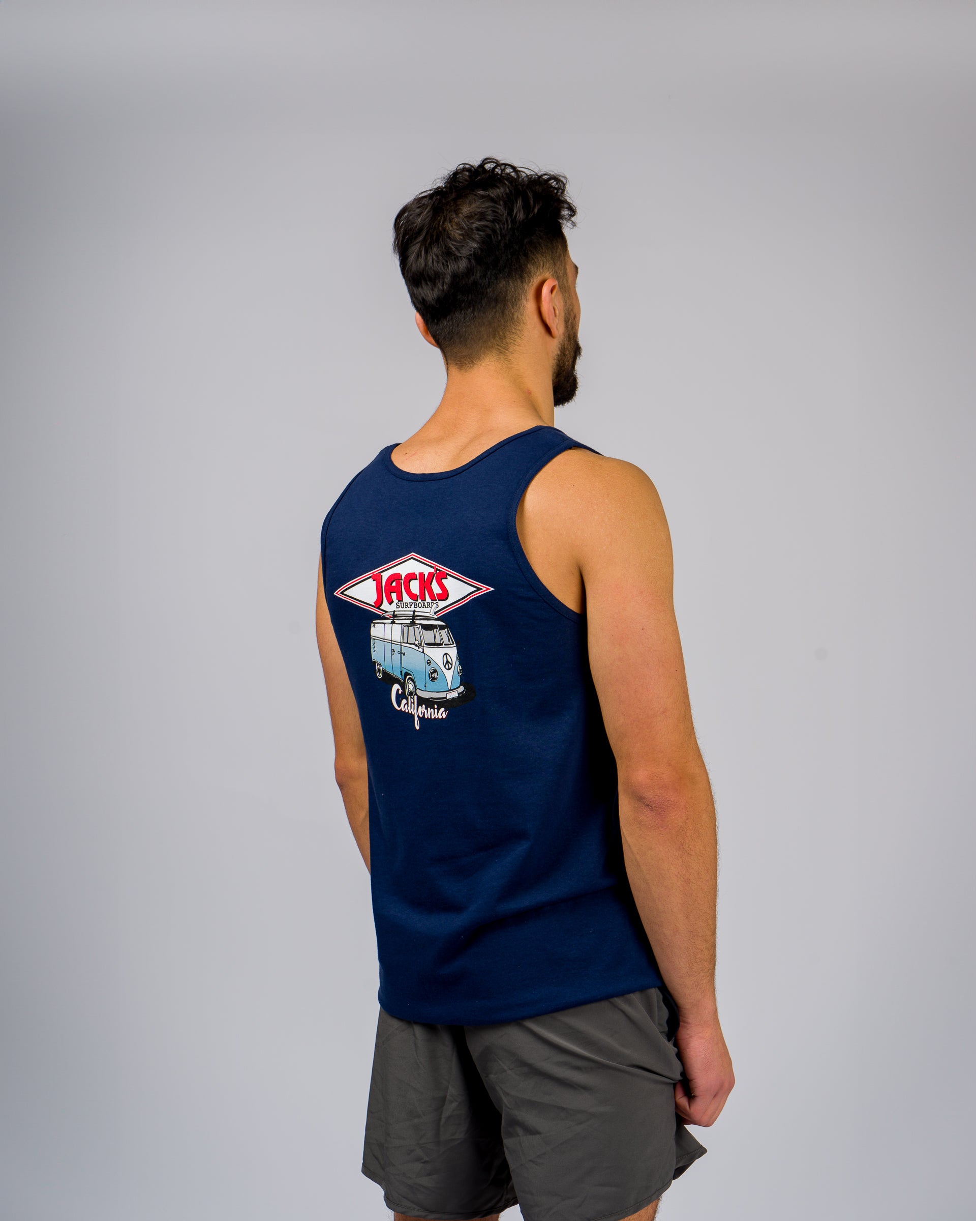 Jack's Surfboards Men's California Diamond Transport Tank Top - Navy