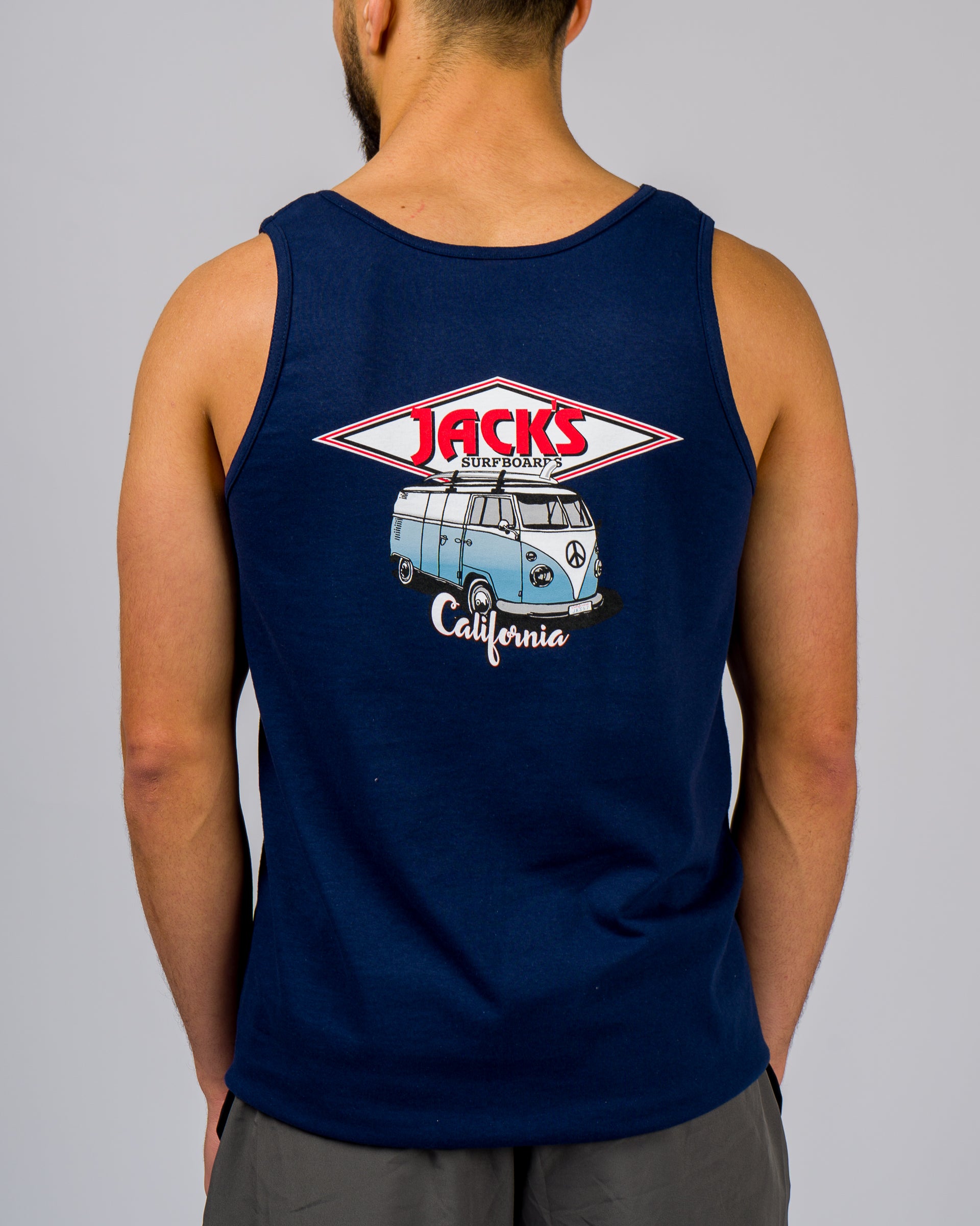 Jack's Surfboards Men's California Diamond Transport Tank Top - Navy