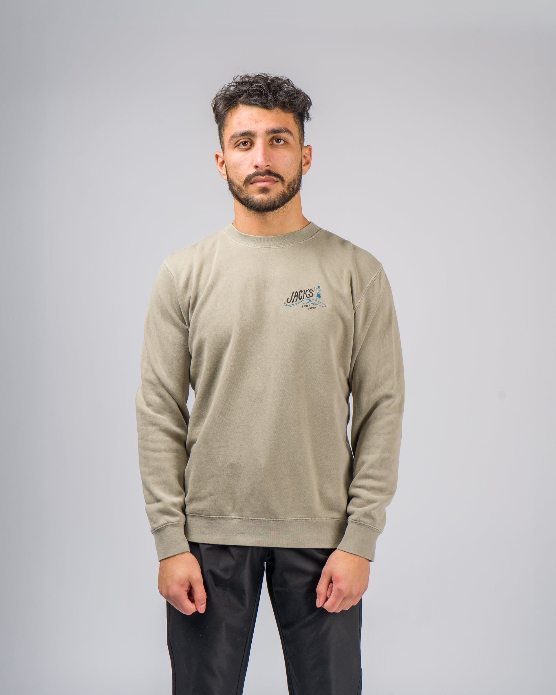 Bobber Pigment Dyed Crewneck Sweatshirt - Cement