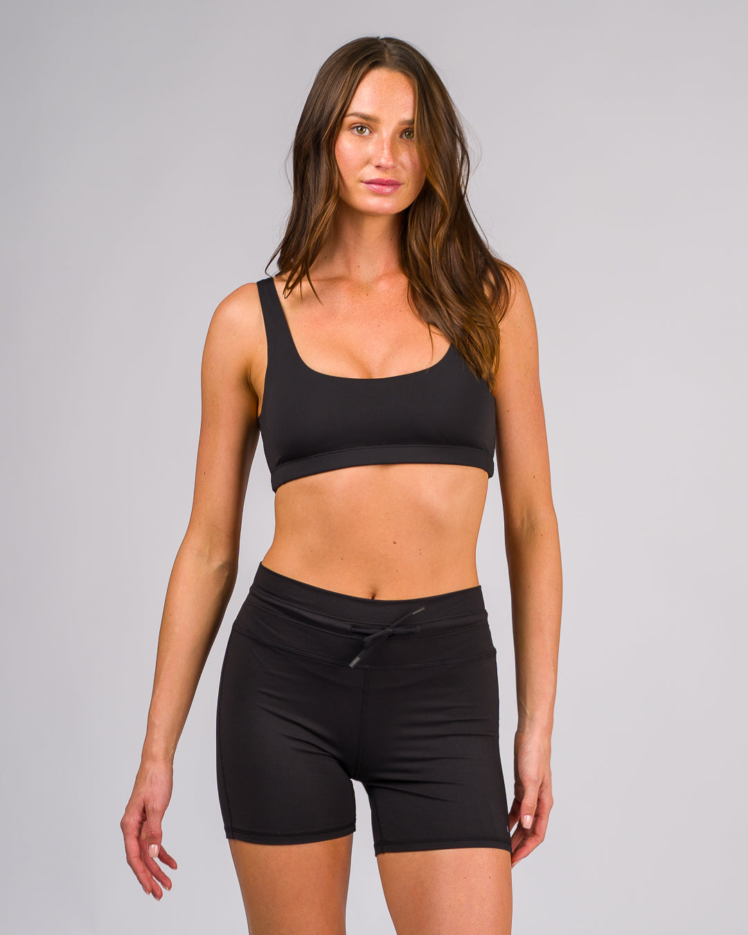 Kalani High Waisted Biker Shorts - Black