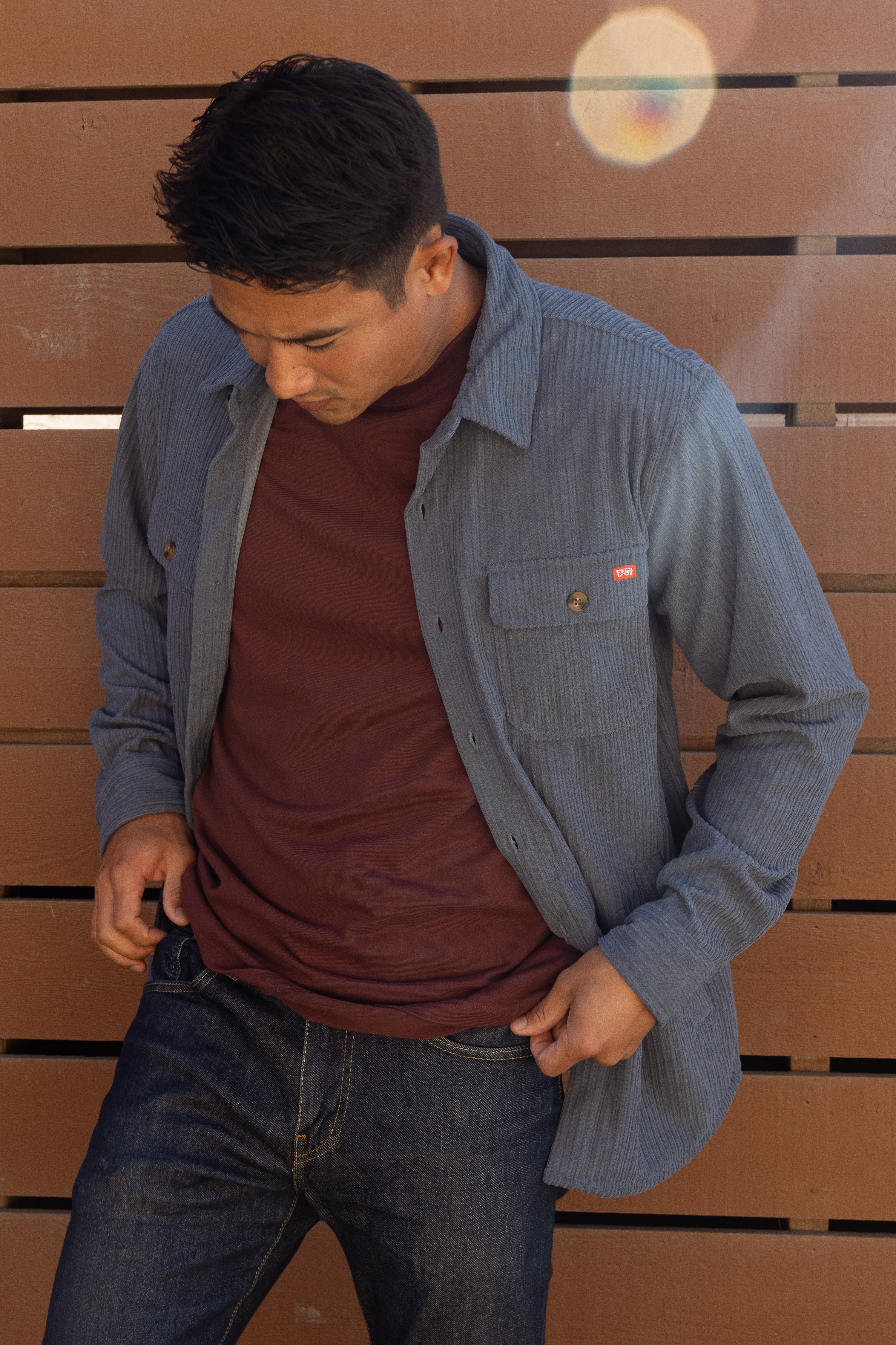 Delgado Cord Jacket - Blue