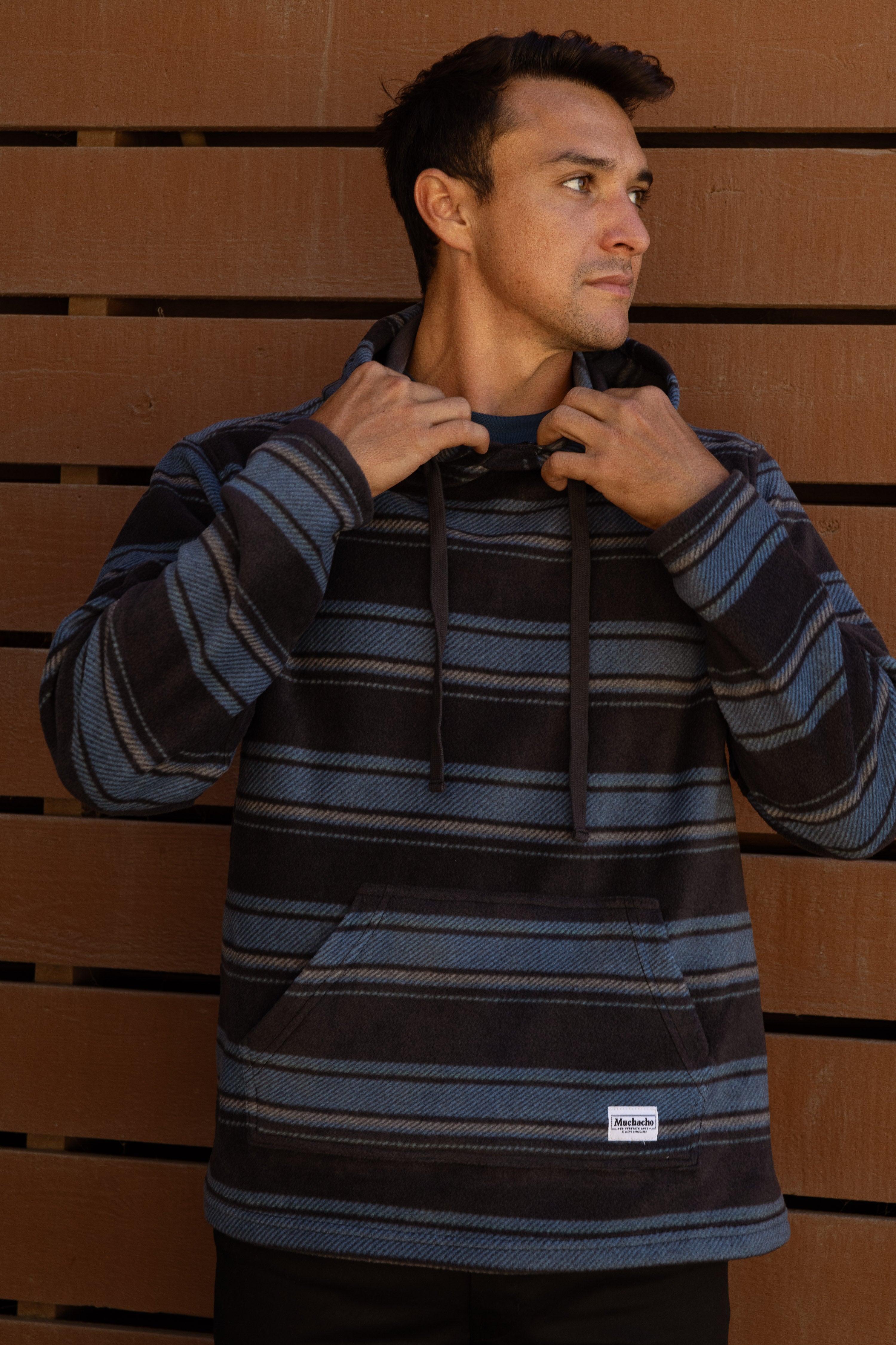 Seacliff Hooded L/S Flannel - Navy