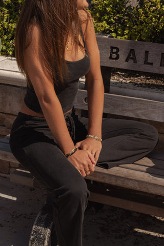 Evie Crop Tank - Black