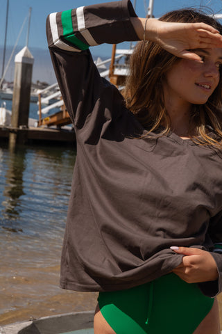 Lele Mar Women's Romy Long Sleeve Tee - Black