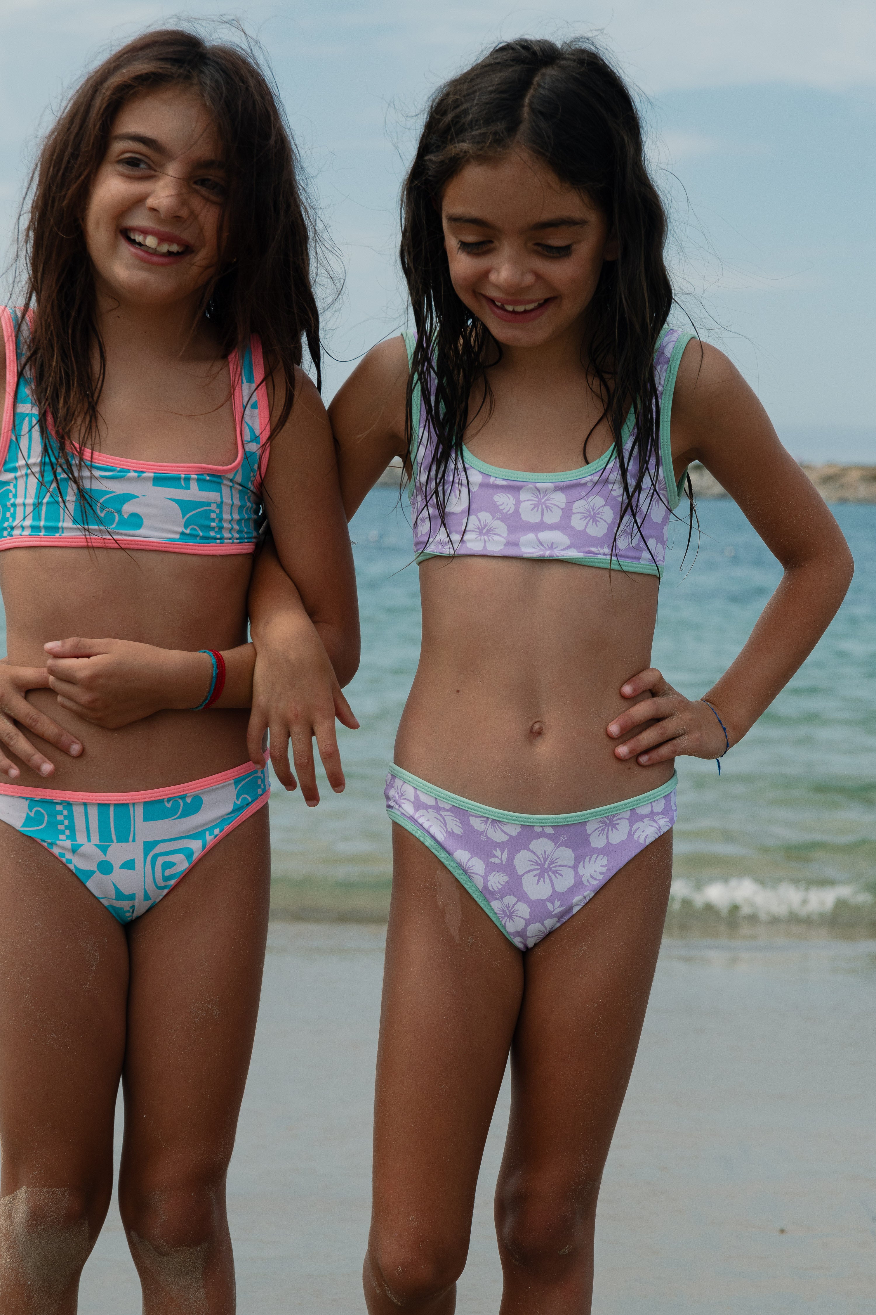 8-16) Girl's Tiki Swim Set - PURP – Jack's Surfboards