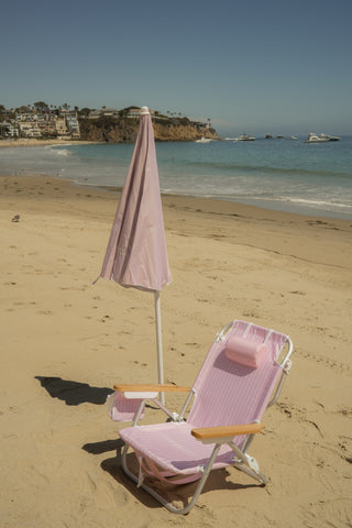 Danielle Brown Beach Umbrella - Strawberry