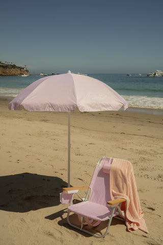 Danielle Brown Beach Umbrella - Strawberry