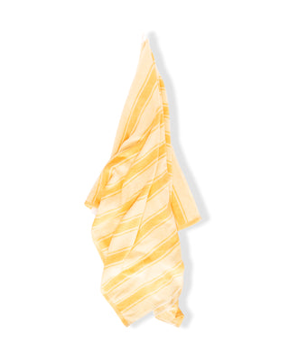 Danielle Brown Oversized Jacquard Beach Towel II - Lemon Stripe