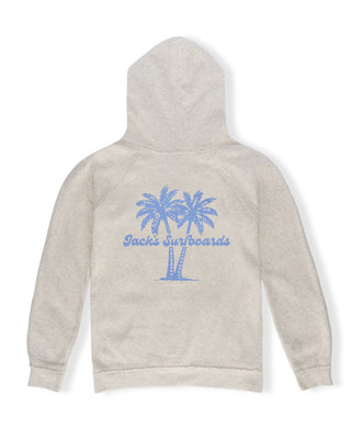 Girl's Double Tree Pullover Hoodie - Oatmeal