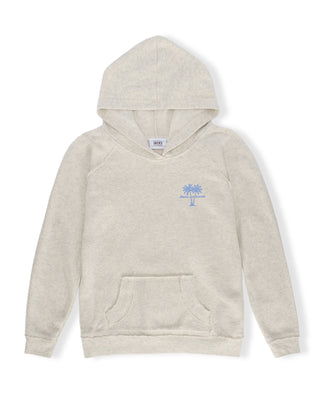 Girl's Double Tree Pullover Hoodie - Oatmeal