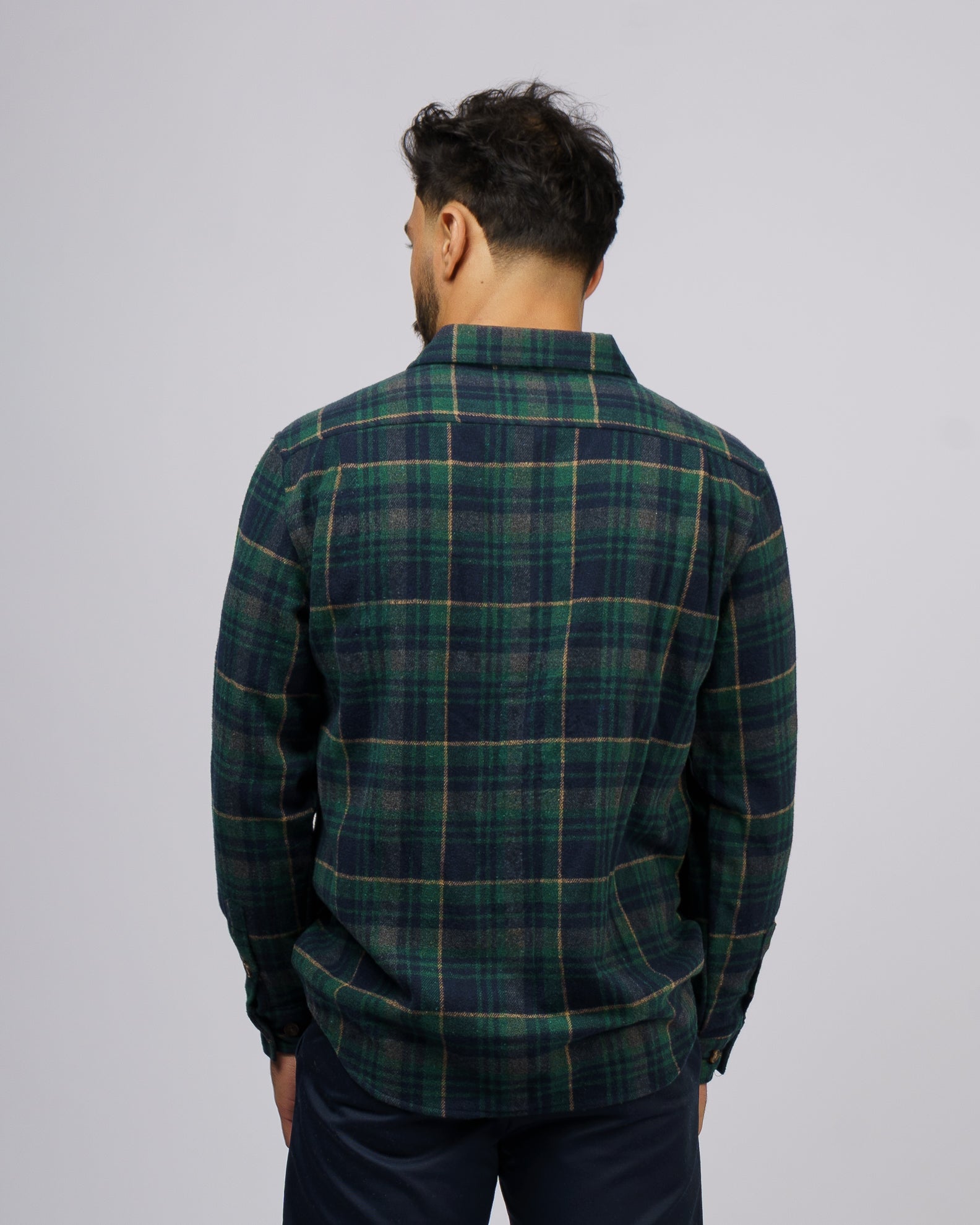 Dustin Flannel Jacket - Navy 