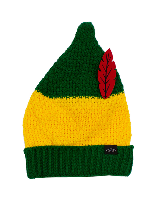 ELF BEANIE- GREEN AND YELLOW 