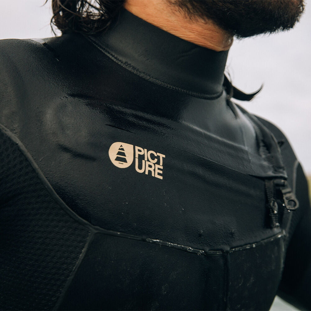 Picture Men's 4/3mm Equation Front Zip Fullsuit Wetsuit - BLACK