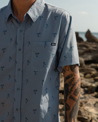 Alton El Tropical S/S Woven Shirt - Light Blue
