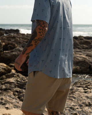 Alton El Tropical S/S Woven Shirt - Light Blue