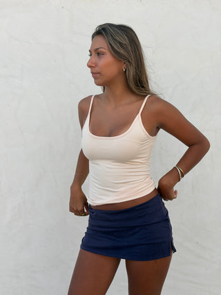 Lele Mar Women's Esme Tank Top - Nude - Nova Skort Navy