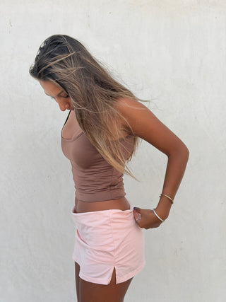 Lele Mar Esme Tank Top Brown - Nova Skort Pink