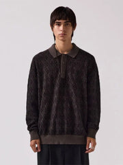 Former Men's Expansion Knit Polo Long Sleeve T-Shirt