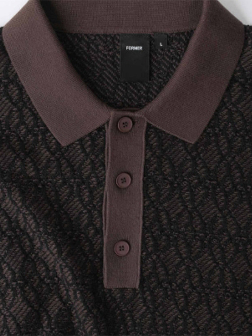 Former Men's Expansion Knit Polo Long Sleeve T-Shirt