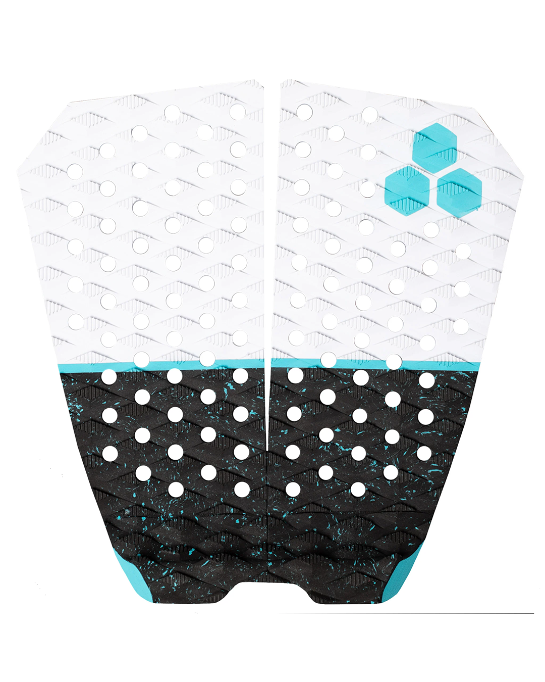 Channel Islands Factor 2 Piece Flat Traction Pad- Cyan Black