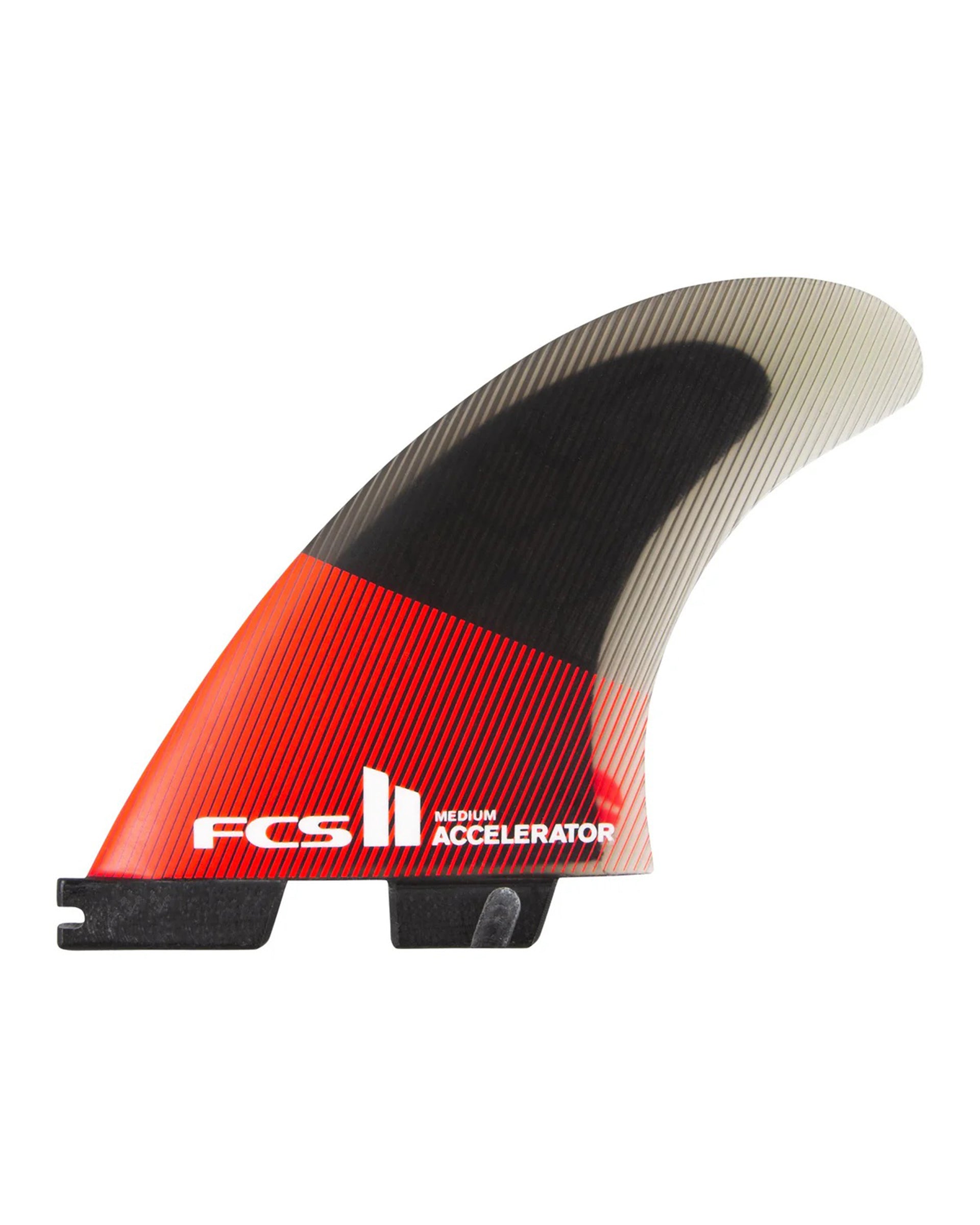 FCS II Accelerator PC Tri Fins - (M) - Red/Black