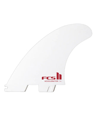 FCS II Accelerator White Edition Tri Fin Set (L)