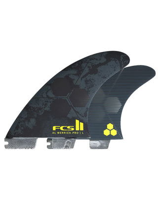 FCS II Al Merrick PG Pro Tri Fin Set - Black/Acid